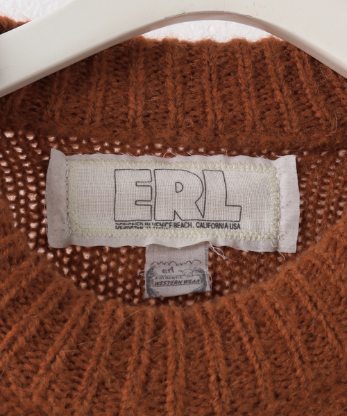ERL Mohair混 セーター セール】【ERL / イーアールエル】UNISEX MOHAIR MIX SKULL
