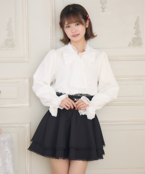 ROJITA（ロジータ）の「レースボウタイブラウス（シャツ/ブラウス・レディース・ブラック/ホワイト/ボルドー・FREE）」の18枚目の写真