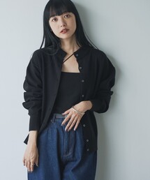 モチモチモックネックニットカーディガン