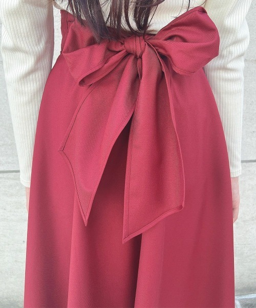 F i.n.t(フィント)の「【2サイズ展開】コルセットベルト2wayフレアースカート/F&A/fint(スカート・レディース・レッド/ネイビー/ブルーグリーン・1/2)」の6枚目の写真