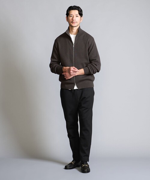 BEAUTY&YOUTH UNITED ARROWS(ビューティーアンドユースユナイテッドアローズ)の「【WEB限定 WARDROBE SMART】ダンボールニット イージーパンツ/セットアップ対応(その他パンツ・メンズ・ダークグレー/ブラック・S/XL/L/M)」の5枚目の写真