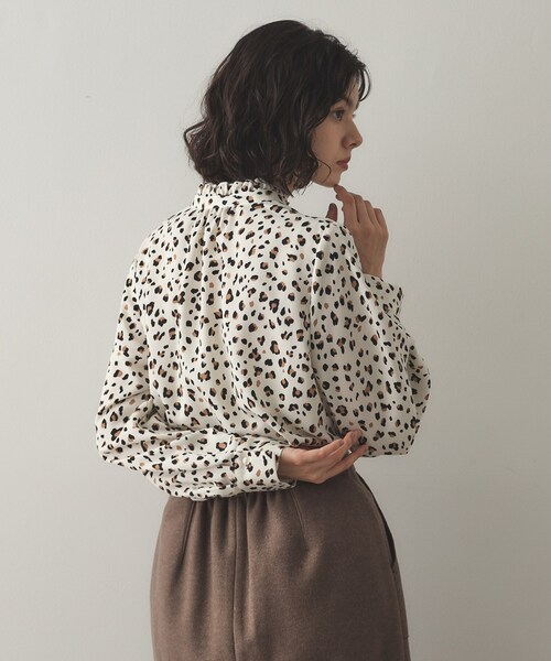 セール】スタインドフリルブラウス【洗濯機洗い可】（シャツ/ブラウス