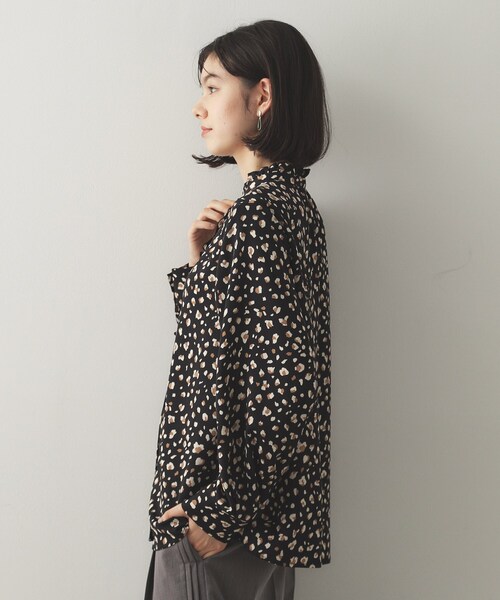 セール】スタインドフリルブラウス【洗濯機洗い可】（シャツ/ブラウス