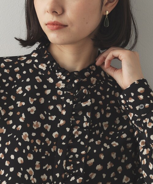 セール】スタインドフリルブラウス【洗濯機洗い可】（シャツ/ブラウス