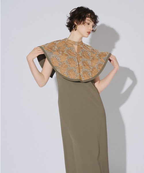 embroidery cape dress エンブロイダリーケープドレス セール】embroidery cape dress エンブロイダリーケープドレス