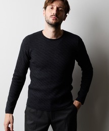 HIDEAWAYS NICOLE | 幾何学柄引き揃えＪＱクルーネックニット(ニット/セーター)