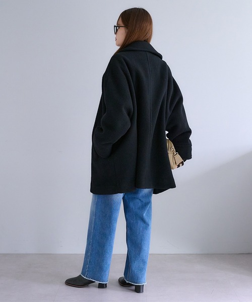 PUAL CE CIN（ピュアルセシン）の「【日本製】プレミアムPコート（ピーコート・レディース・ブラック・FREE）」の11枚目の写真