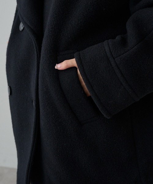 PUAL CE CIN（ピュアルセシン）の「【日本製】プレミアムPコート（ピーコート・レディース・ブラック・FREE）」の17枚目の写真