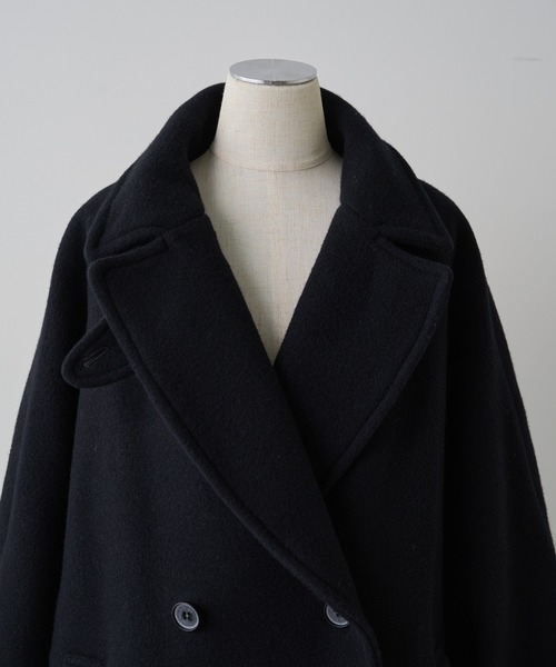 PUAL CE CIN（ピュアルセシン）の「【日本製】プレミアムPコート（ピーコート・レディース・ブラック・FREE）」の4枚目の写真