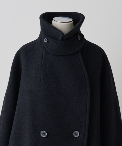 PUAL CE CIN（ピュアルセシン）の「【日本製】プレミアムPコート（ピーコート・レディース・ブラック・FREE）」の5枚目の写真