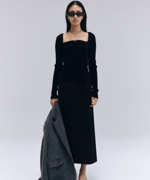 JOSE MOON（ジョゼムーン）の「MOLESKIN KNIT PULLOVER/モールスキンニットプルオーバー（ニット/セーター・レディース・ホワイト/ブラック・FREE）」の8枚目の写真