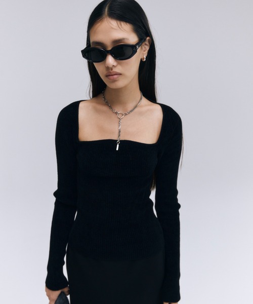 JOSE MOON（ジョゼムーン）の「MOLESKIN KNIT PULLOVER/モールスキンニットプルオーバー（ニット/セーター・レディース・ホワイト/ブラック・FREE）」の12枚目の写真