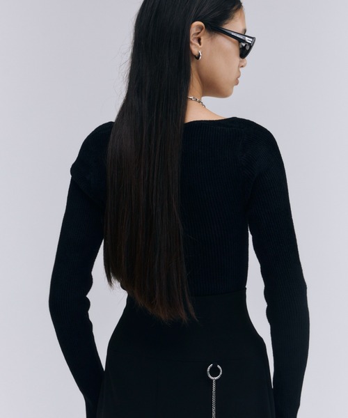 JOSE MOON（ジョゼムーン）の「MOLESKIN KNIT PULLOVER/モールスキンニットプルオーバー（ニット/セーター・レディース・ホワイト/ブラック・FREE）」の13枚目の写真