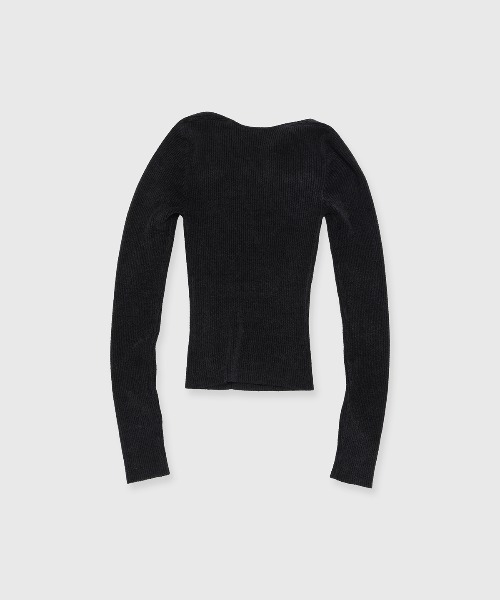 JOSE MOON（ジョゼムーン）の「MOLESKIN KNIT PULLOVER/モールスキンニットプルオーバー（ニット/セーター・レディース・ホワイト/ブラック・FREE）」の6枚目の写真