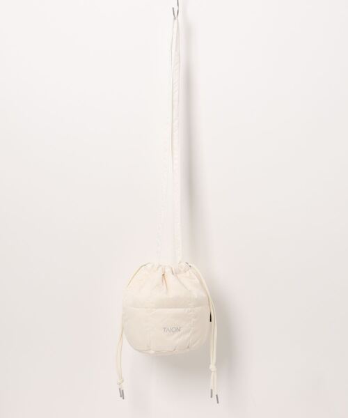 TAION(タイオン)の「BASIC DRAW STRING DOWN BAG S DST01-S(ショルダーバッグ・メンズ・ホワイト・FREE)」の6枚目の写真