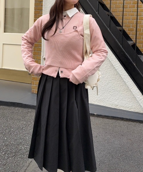 nemne store(ネンネストア)の「【Seoup】ビスチェアンサンブルカーデ(カーディガン/ボレロ・レディース・ブルー系/ピンク系・フリー)」の19枚目の写真