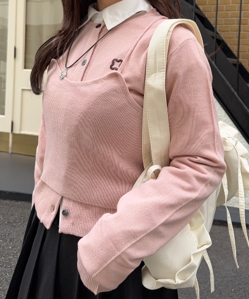 nemne store(ネンネストア)の「【Seoup】ビスチェアンサンブルカーデ(カーディガン/ボレロ・レディース・ブルー系/ピンク系・フリー)」の21枚目の写真