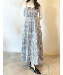 MERCURYDUO | オリジナルツイードジャンスカベアワンピース【セットアップ着用可】(ワンピース)