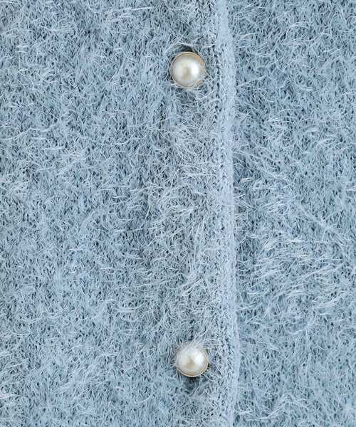 DRESKIP（ドレスキップ）の「◆ふわふわフェザーヤーン パール調ボタンカーディガン（カーディガン/ボレロ・レディース・ライトグレー/ダークブラウン/ライトブルー/アイボリー・00）」の18枚目の写真