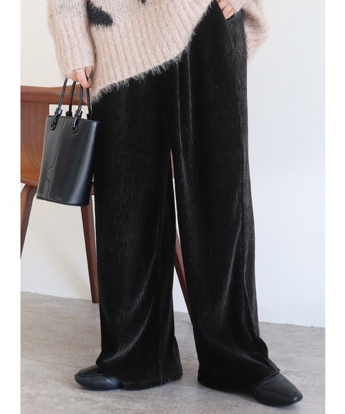 セール】楊柳ベロアワイドパンツ（その他パンツ）｜reca（レカ）の