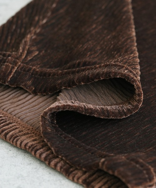 reca（レカ）の「楊柳ベロアワイドパンツ（その他パンツ・レディース・ブラウン/アイボリー/ブラック・M/L）」の16枚目の写真
