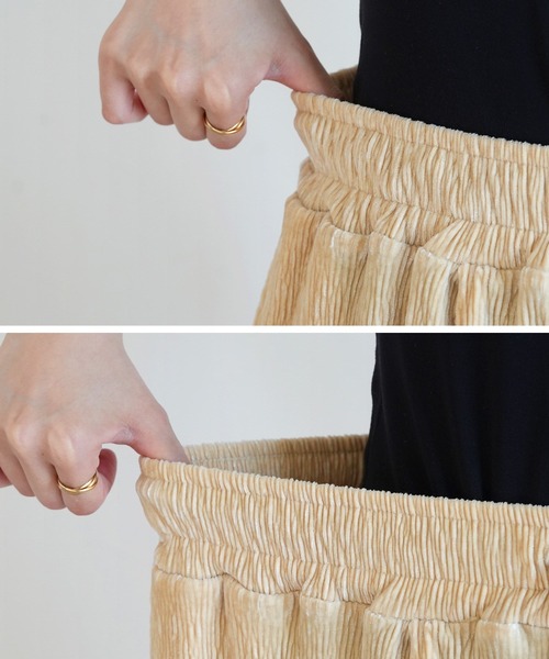 reca（レカ）の「楊柳ベロアワイドパンツ（その他パンツ・レディース・ブラウン/アイボリー/ブラック・M/L）」の17枚目の写真