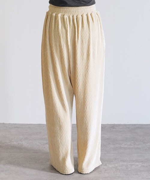 reca（レカ）の「楊柳ベロアワイドパンツ（その他パンツ・レディース・ブラウン/アイボリー/ブラック・M/L）」の22枚目の写真