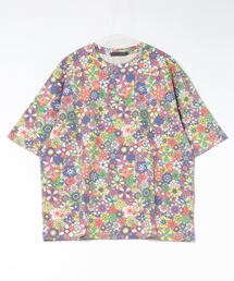 &nd（アンド）の「&nd(アンド)オーバーサイズフレンチガーリー花柄Tシャツ（Tシャツ/カットソー）」