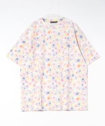 &nd（アンド）の「&nd(アンド)オーバーサイズフレンチガーリー花柄Tシャツ（Tシャツ/カットソー）」