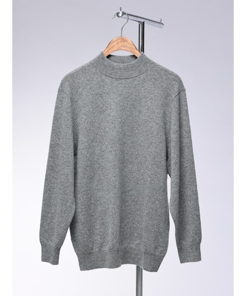 SAKAZEN（サカゼン）の「DESHENG デシェン カシミヤ100％ 無地 モックネック セーター（ニット/セーター・メンズ・ブラック/パープル/イエロー/ホワイト/グレー・L/LL/M）」の3枚目の写真