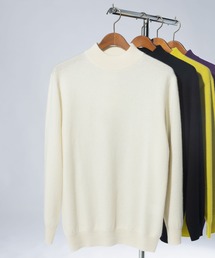 DESHENG デシェン カシミヤ100％ 無地 モックネック セーター