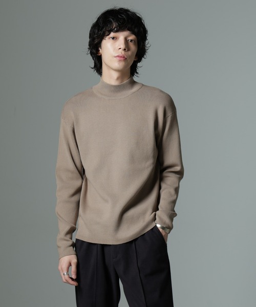 【セール】「MC」coveross(R)TECH WARM モックネックリブニット（ニット/セーター）｜nano･universe（ナノユニバース）