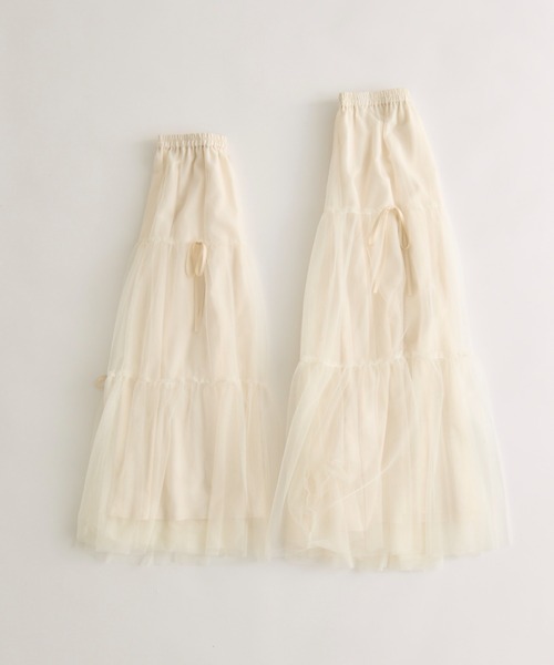 OLIVE des OLIVE（オリーブデオリーブ）の「【S/Mサイズ展開】メニ―リボンチュールスカート（スカート・レディース・オフホワイト/ライトグレー・SMALL/MEDIUM）」の20枚目の写真
