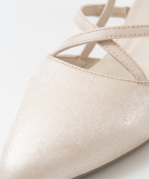 SETUP7（セットアップセブン）の「【metoi】クロスストラップチャンキーヒールパンプス 結婚式 二次会 パーティー フォーマル オケージョン（パンプス・レディース・シルバー/ブラック/ベージュ・M/L/LL/S）」の16枚目の写真