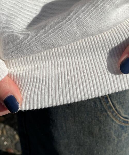 WEGO（ウィゴー）の「WEGO/ロゴビッグプルパーカー（スウェット・レディース・アイボリー/ライトグレー・FREE）」の9枚目の写真