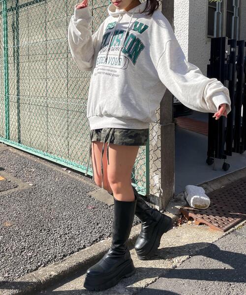 WEGO（ウィゴー）の「WEGO/ロゴビッグプルパーカー（スウェット・レディース・アイボリー/ライトグレー・FREE）」の19枚目の写真