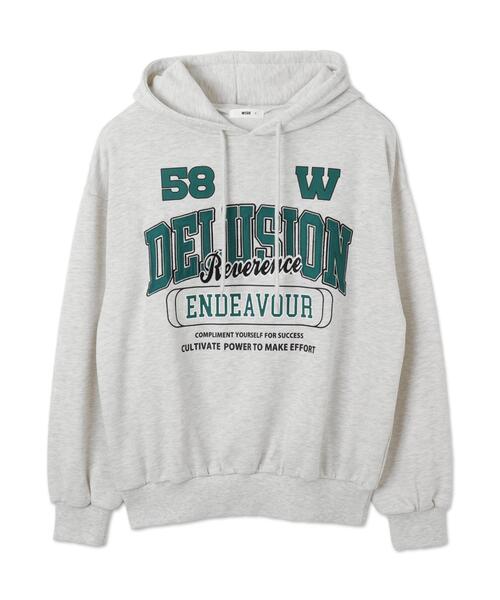 WEGO（ウィゴー）の「WEGO/ロゴビッグプルパーカー（スウェット・レディース・アイボリー/ライトグレー・FREE）」の21枚目の写真