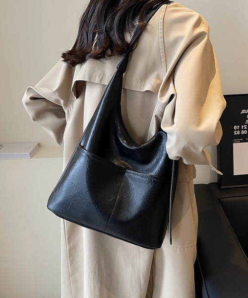 セール】blackdia ocean ダブル ポケット レザートートバック（トート