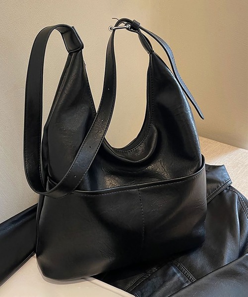 blackdia ocean（ブラックダイヤオーシャン）の「blackdia ocean ダブル ポケット レザートートバック（トートバッグ・レディース・ブラック/ブラウン・FREE）」の15枚目の写真