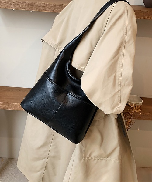blackdia ocean（ブラックダイヤオーシャン）の「blackdia ocean ダブル ポケット レザートートバック（トートバッグ・レディース・ブラック/ブラウン・FREE）」の13枚目の写真