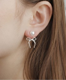 【rae】リボンパールピアス