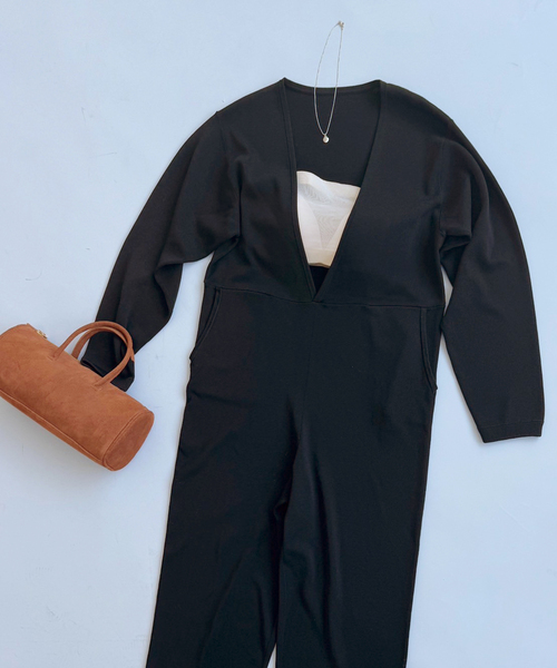 EDIT. FOR LULU（エディットフォールル）の「abc NEW ニットオールインワン（つなぎ/オールインワン・レディース・ブラック・FREE）」の10枚目の写真