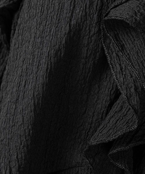 me+em select（ミームセレクト）の「【 ２color 】クロスストラップリボンオフショルダーフリルブラウス ／ cross strap ribbon off shoulder frill blouse（シャツ/ブラウス・レディース・ホワイト/ブラック・FREE）」の15枚目の写真