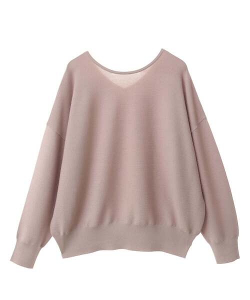 Tiara（ティアラ）の「2WAYガーターニット（ニット/セーター・レディース・サックスブルー/ピンク/アイボリー/グレー・FREE）」の3枚目の写真