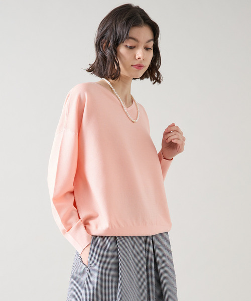 Tiara（ティアラ）の「2WAYガーターニット（ニット/セーター・レディース・サックスブルー/ピンク/アイボリー/グレー・FREE）」の5枚目の写真