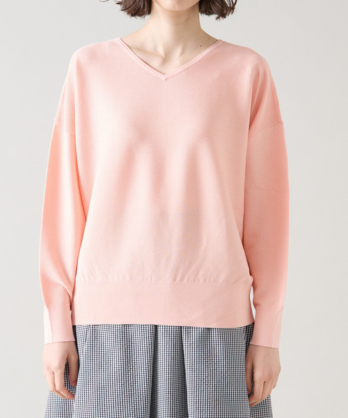 Tiara（ティアラ）の「2WAYガーターニット（ニット/セーター・レディース・サックスブルー/ピンク/アイボリー/グレー・FREE）」の10枚目の写真