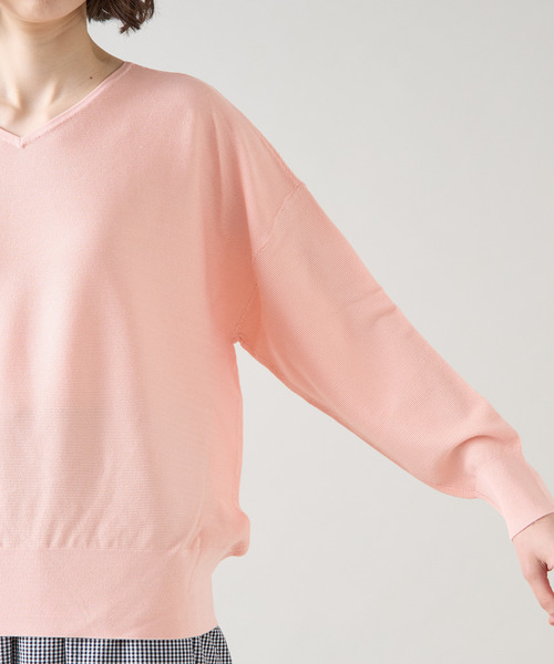 Tiara（ティアラ）の「2WAYガーターニット（ニット/セーター・レディース・サックスブルー/ピンク/アイボリー/グレー・FREE）」の13枚目の写真