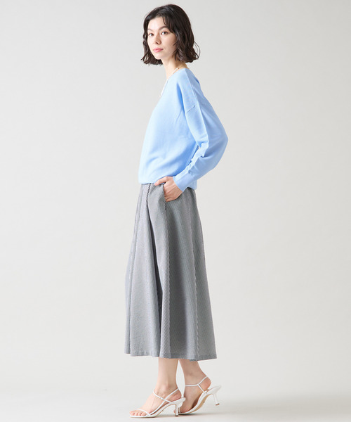 Tiara（ティアラ）の「2WAYガーターニット（ニット/セーター・レディース・サックスブルー/ピンク/アイボリー/グレー・FREE）」の18枚目の写真