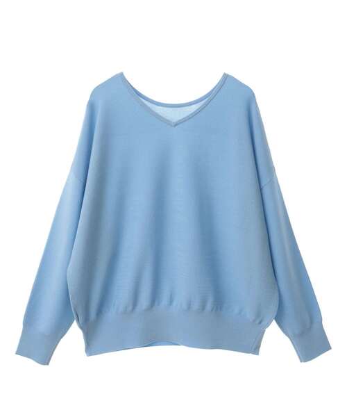 Tiara（ティアラ）の「2WAYガーターニット（ニット/セーター・レディース・サックスブルー/ピンク/アイボリー/グレー・FREE）」の21枚目の写真