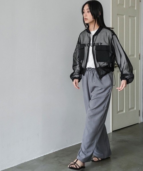 ♥️新品未使用♥️ MICALLEMICALLE メッシュジャケット グレーブルゾン TAKEO KIKUCHI（タケオキクチ） ブルゾン アウター 「軽量アウター